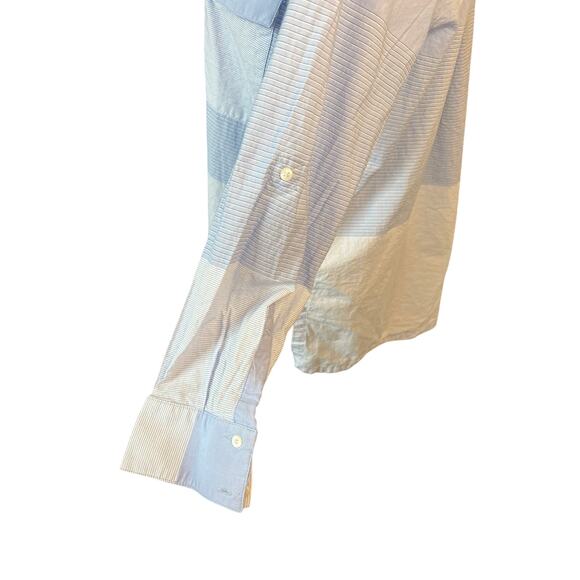 Zara basic collection blue stripe button down dress shirt casual preppy neutral - Picture 4 of 8
